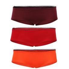 Hipster panties set of elements: Fire - aubergine, red, orange via Frija Omina