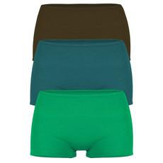 set of 3 organic panties Erna Forest: Smaragd, green, matcha via Frija Omina