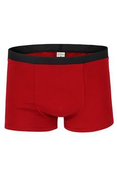 Organic men’s trunk boxer shorts, red hot chili via Frija Omina