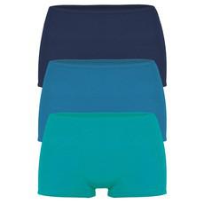 set of 3 organic panties Erna Lake: Indico blue, bluebottle, turquoise via Frija Omina