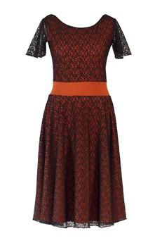 Organic dress Perle rust (orange) + black via Frija Omina