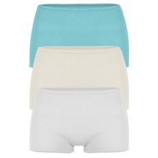 set of 3 organic panties Erna Air: Light blue, ecru, white via Frija Omina