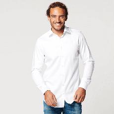 Overhemd - Slim Fit - Mouwlengte 7 - Circular White via SKOT
