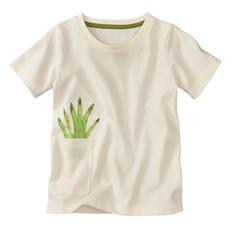 Shirt met korte mouwen en groentenprint, asperge via Waschbär