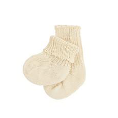 Sokjes voor pasgeborenen van bio-katoen, natuur via Waschbär