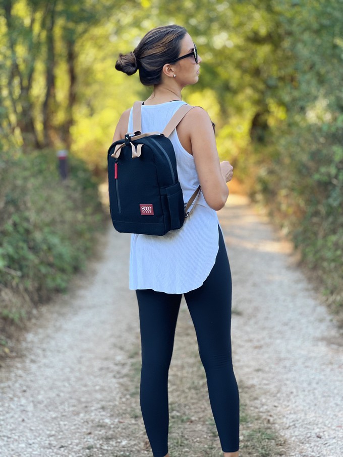 Small Hemp Backpack in Black from 8000kicks