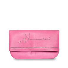 Salam Peace Evening Clutch Bag in Pink, Rosé via Abury