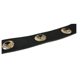 Black Leather Belt with Metal Details from Abury