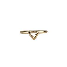 Perfect 'V' | Ring | Goud via AdornPay