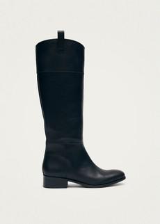 Billie Black Leather Boots via Alohas