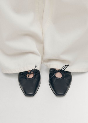 Amar Black Leather Mules from Alohas