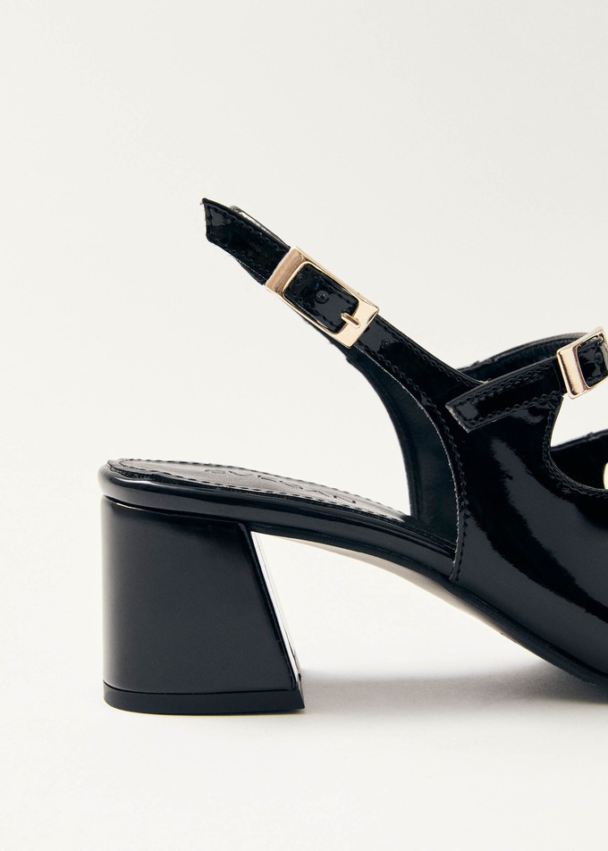 Hanna Onix Black Vegan Leather Pumps from Alohas