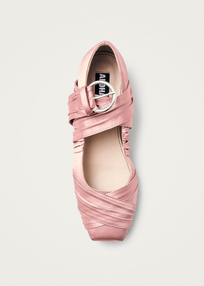 Volant Silky Pink Ballet Flats from Alohas