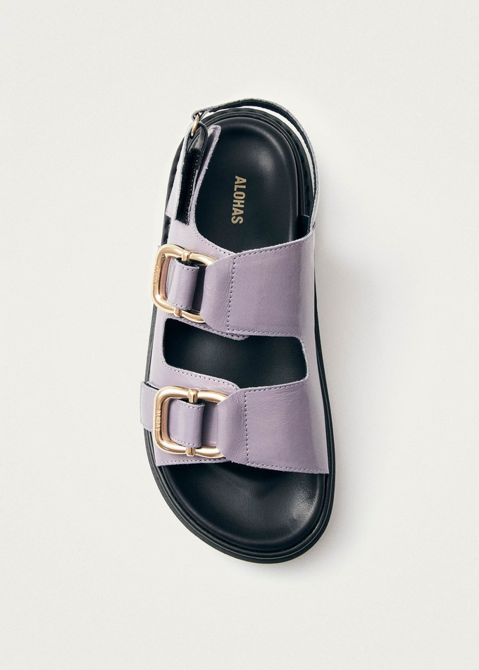 Harper Onix Malva Leather Sandals from Alohas