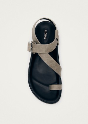 Siren Vintage Grey Leather Sandals from Alohas