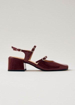 Withnee Onix Burgundy Leather Pumps from Alohas