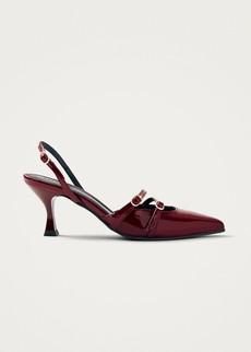 Joelle Onix Burgundy Leather Pumps via Alohas