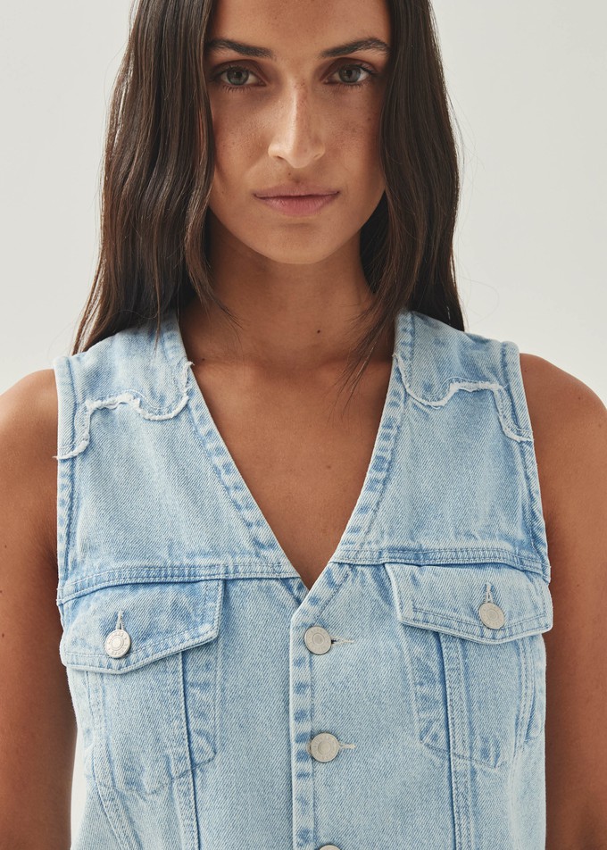 Manuela Light Blue Denim Vest from Alohas