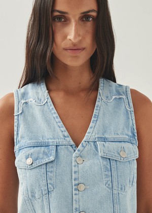 Manuela Light Blue Denim Vest from Alohas