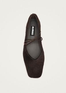 Sway Soft Brown Leather Ballet Flats via Alohas