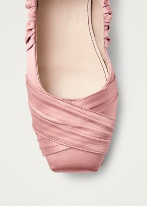 Volant Silky Pink Ballet Flats from Alohas