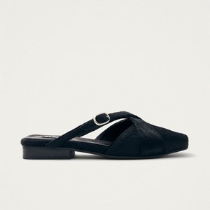 Adria Soft Black Leather Mules from Alohas