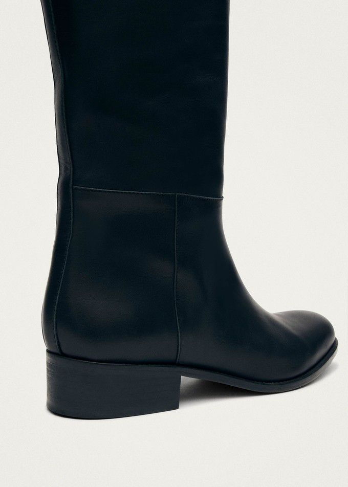 Billie Black Leather Boots from Alohas