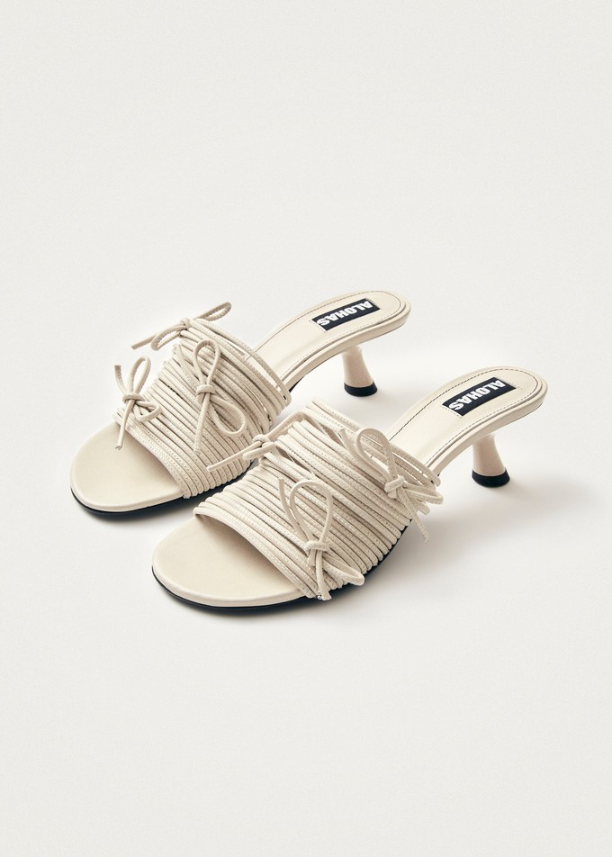 Viva White Leather Sandals from Alohas