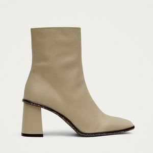 West Cactus Warm Sand Beige Vegan Leather Ankle Boots from Alohas