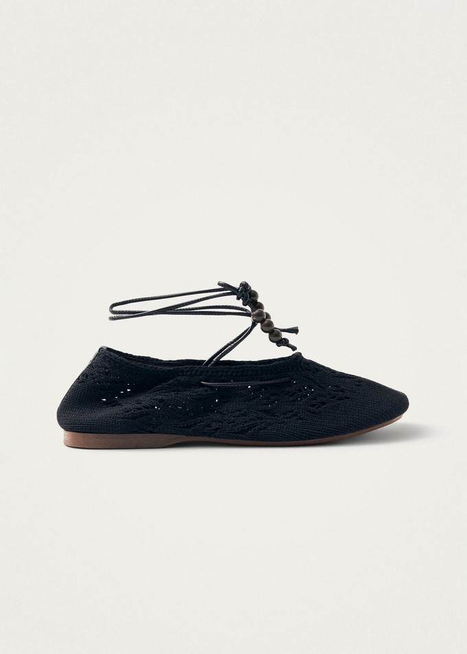 Rosemary Crochet Black Ballet Flats from Alohas