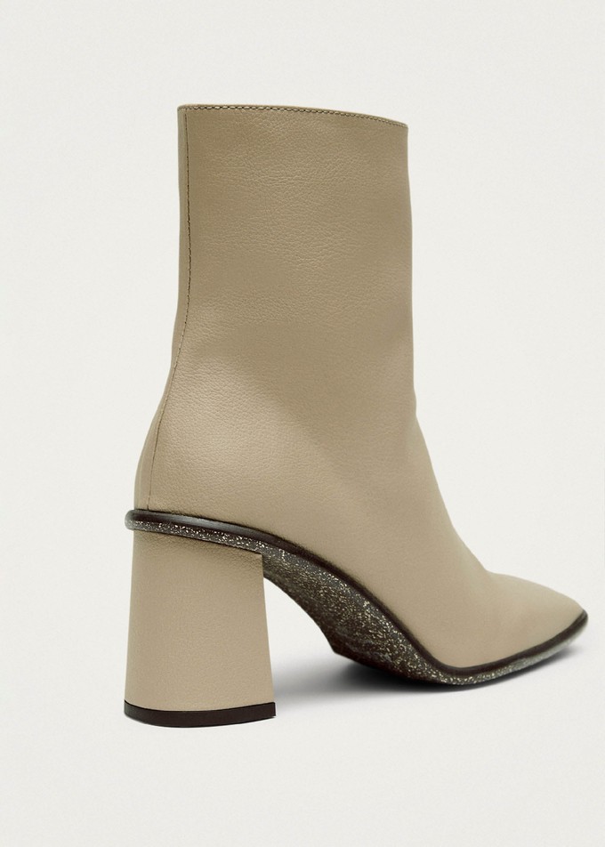 West Cactus Warm Sand Beige Vegan Leather Ankle Boots from Alohas