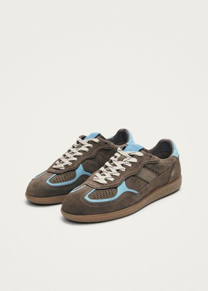 Tb.490 Rife Taupe Cornflower Blue Leather Sneakers from Alohas