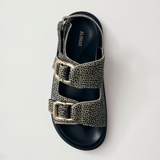 Harper Soft Grey Leather Sandals from Alohas