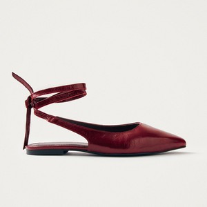 Ribbon Onix Burgundy Leather Ballet Flats from Alohas