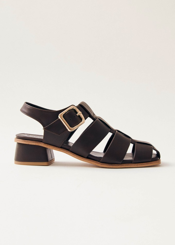Leona Brown Vegan Leather Sandals from Alohas