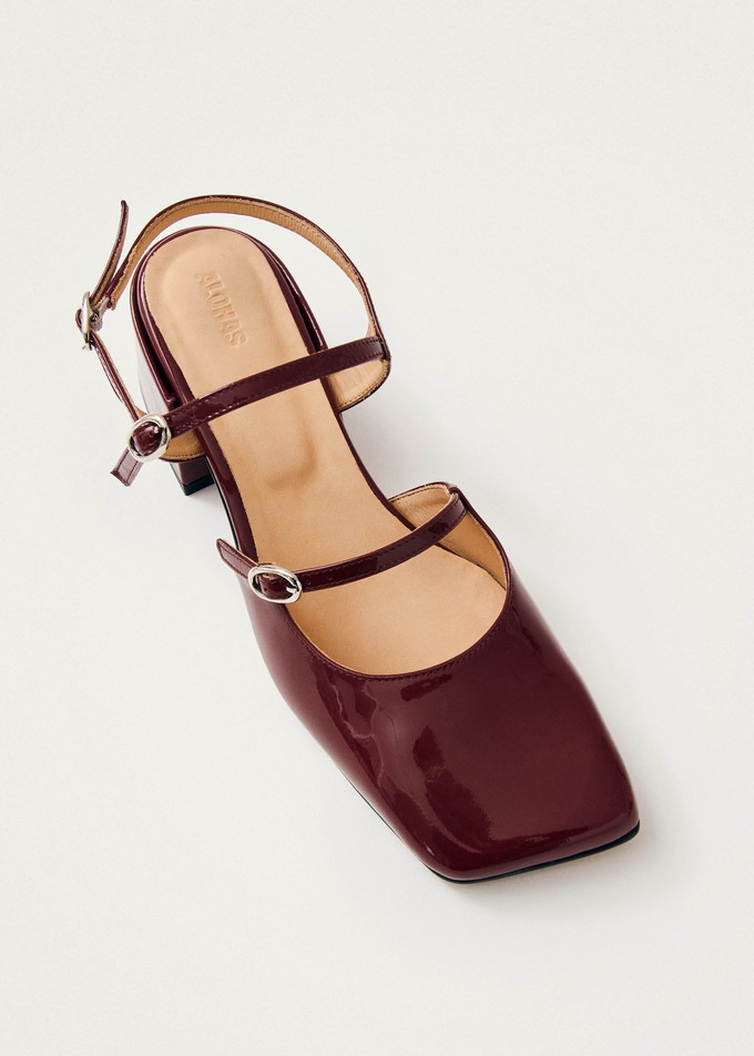 Withnee Onix Burgundy Leather Pumps from Alohas