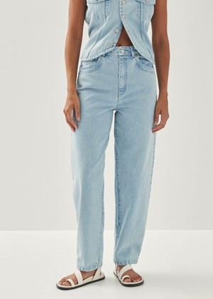 Lorenza Light Blue Denim Trousers from Alohas