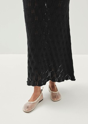 Mauver Black Tricot Skirt from Alohas