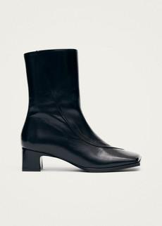 Chantal Black Leather Ankle Boots via Alohas