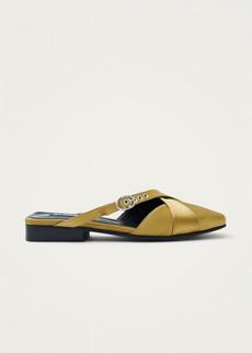 Adria Silky Gold Mules via Alohas