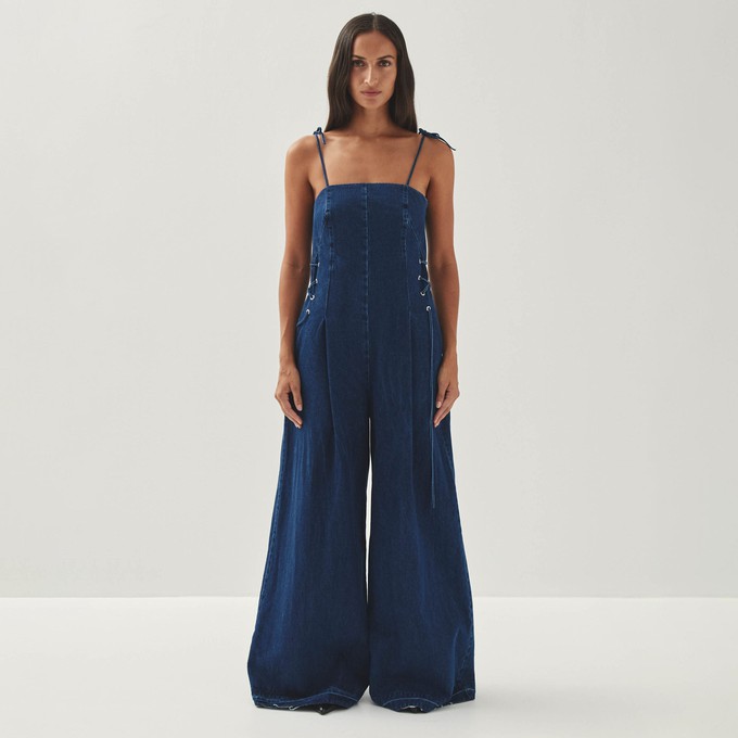 Tania Blue Denim Jumpsuit from Alohas