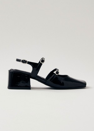 Withnee Onix Black Leather Pumps from Alohas