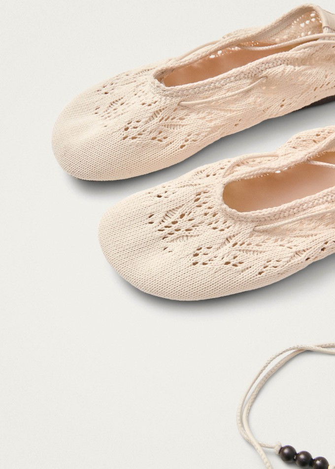 Rosemary Crochet Cream Ballet Flats from Alohas