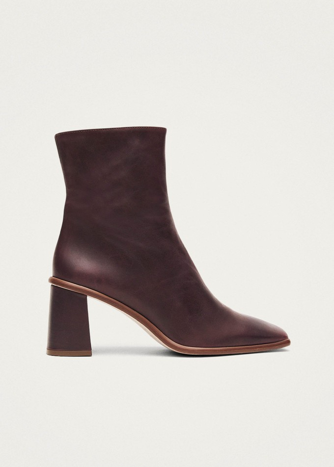 West Cape Wine Burgundy Leather Ankle Boots from Alohas