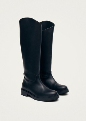 Carson Black Vegan Leather Boots from Alohas