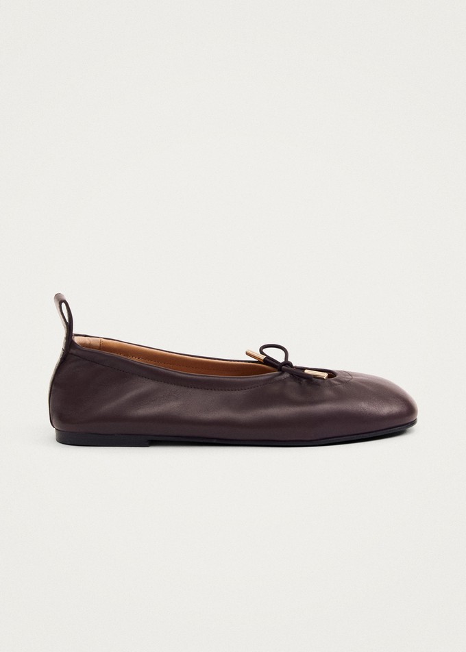 Rosalind Brown Leather Ballet Flats from Alohas