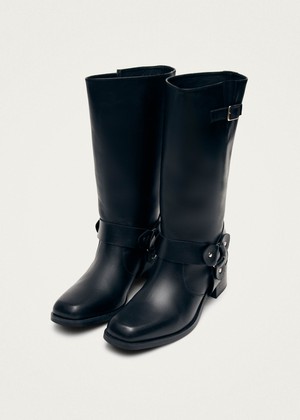 Rocky Black Leather Boots from Alohas