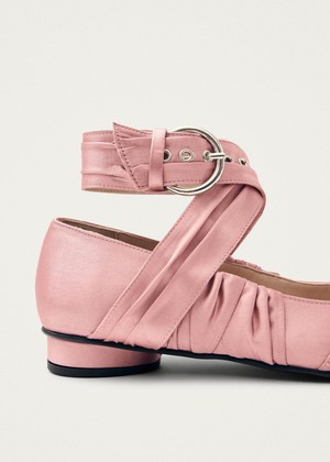 Volant Silky Pink Ballet Flats from Alohas