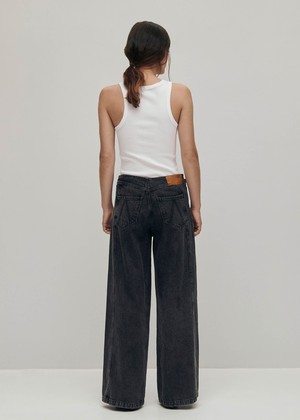 Magda Black Denim Pants from Alohas