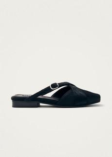 Adria Soft Black Leather Mules via Alohas